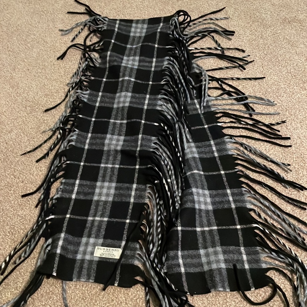 Burberry London black and gray scarf